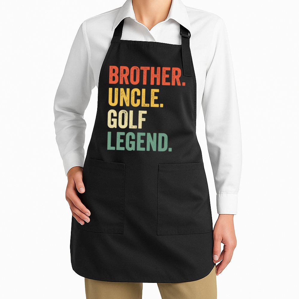 Funny Golfer Brother Uncle Golf Legend Golfing Vintage Apron