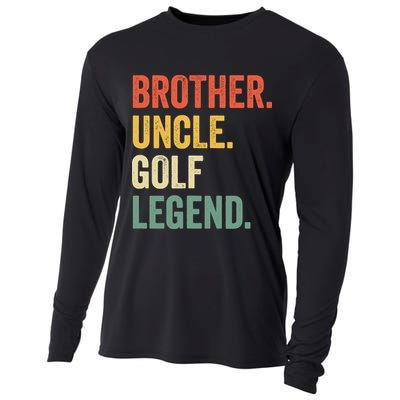 Funny Golfer Brother Uncle Golf Legend Golfing Vintage Cooling Performance Long Sleeve Crew