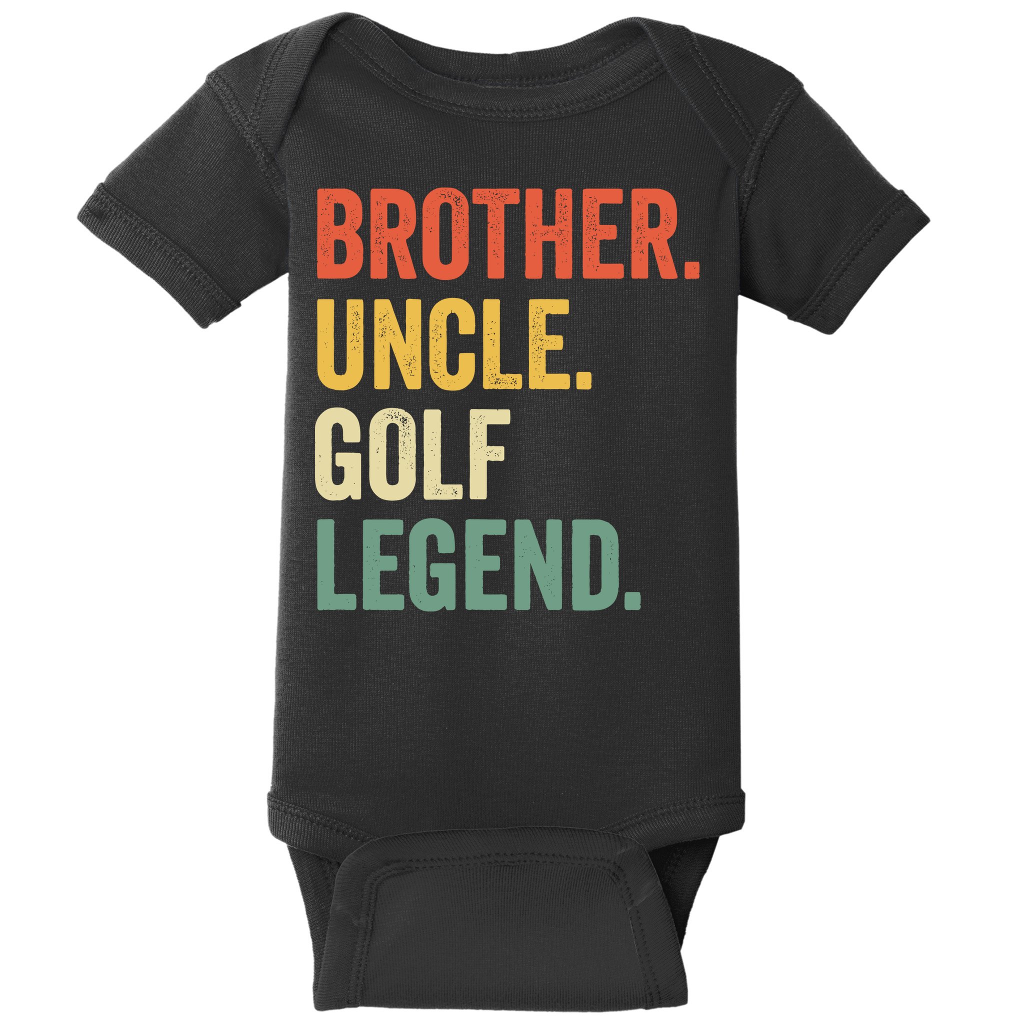 Funny Golfer Brother Uncle Golf Legend Golfing Vintage Baby Bodysuit