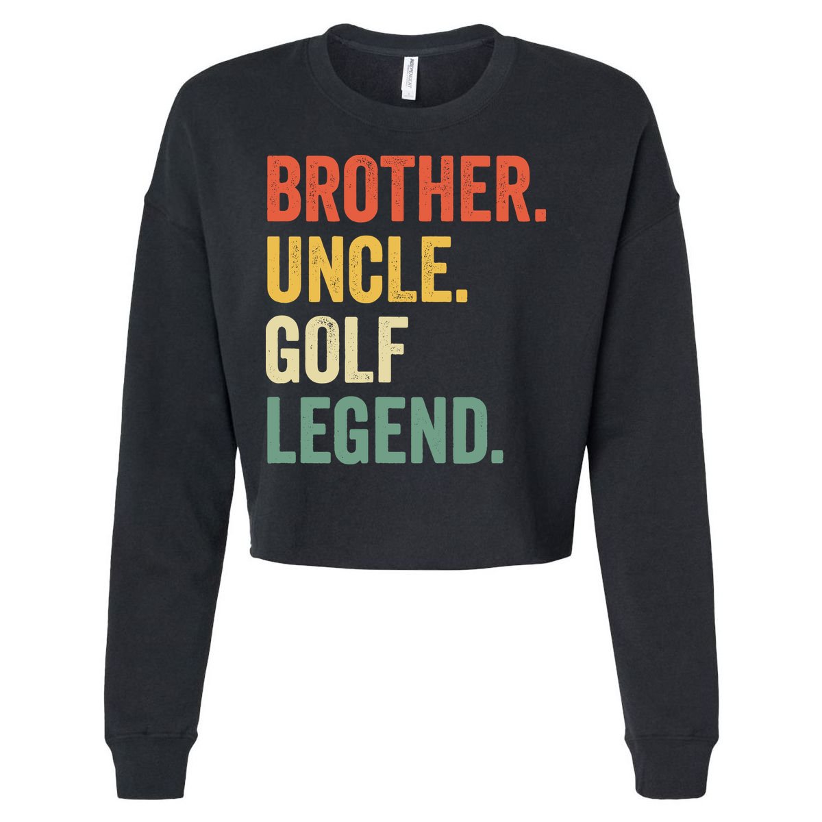 Funny Golfer Brother Uncle Golf Legend Golfing Vintage Cropped Pullover Crew