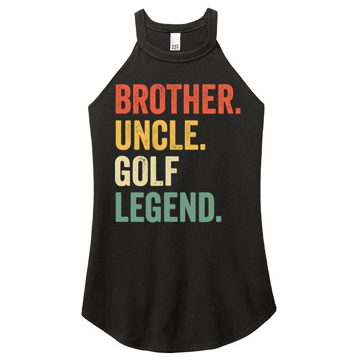Funny Golfer Brother Uncle Golf Legend Golfing Vintage Women's Perfect Tri Rocker Tank