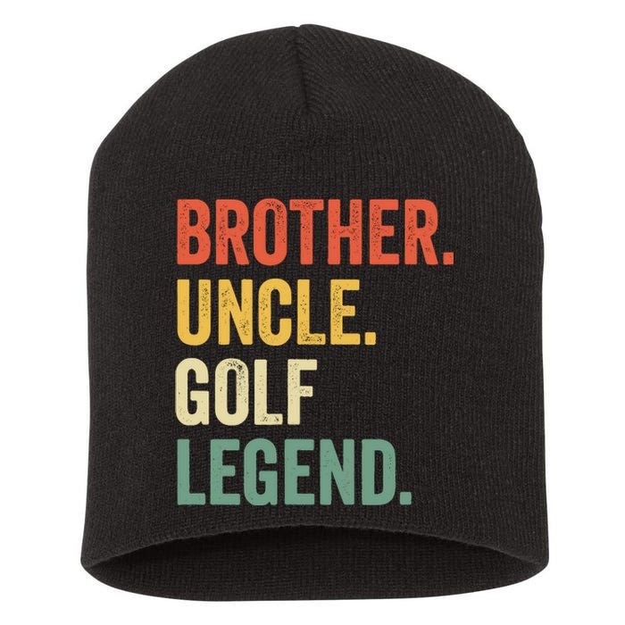 Funny Golfer Brother Uncle Golf Legend Golfing Vintage Short Acrylic Beanie