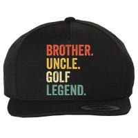 Funny Golfer Brother Uncle Golf Legend Golfing Vintage Wool Snapback Cap