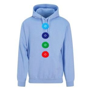 Four Groovy Buttons Blue Cat Funny Halloween Cute Unisex Surf Hoodie