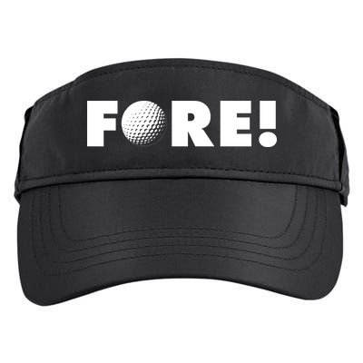 Fore Golf Ball Golf Lover Adult Drive Performance Visor