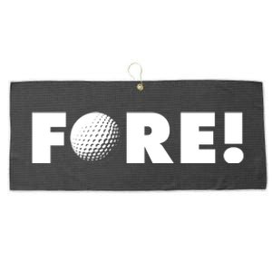 Fore Golf Ball Golf Lover Large Microfiber Waffle Golf Towel