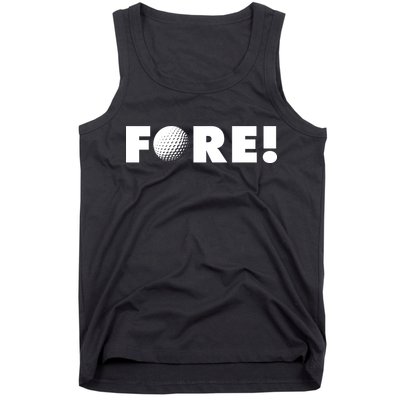 Fore Golf Ball Golf Lover Tank Top