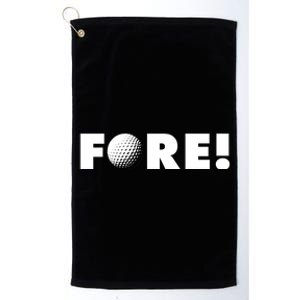 Fore Golf Ball Golf Lover Platinum Collection Golf Towel