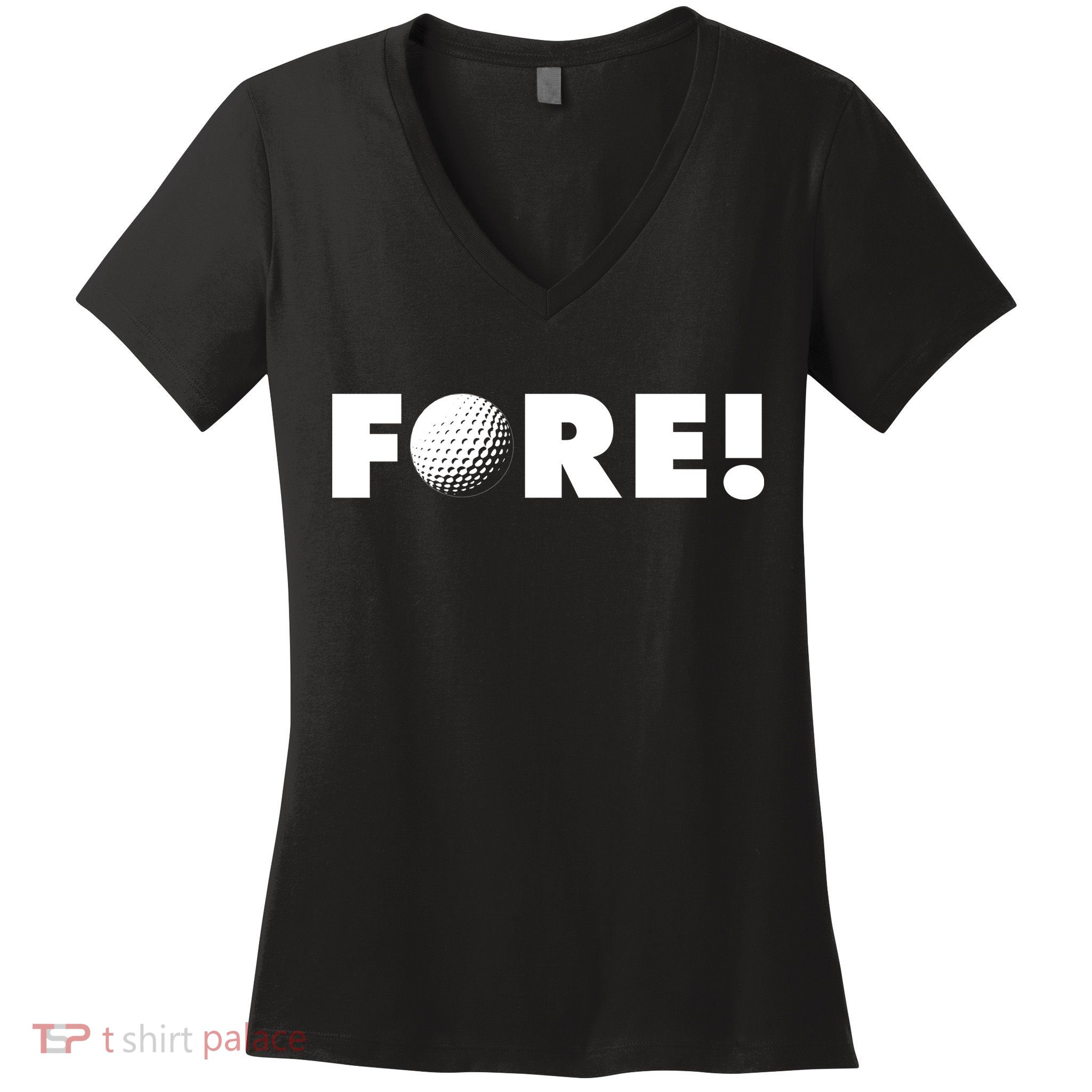 Fore Golf Ball Golf Lover Women's V-Neck T-Shirt