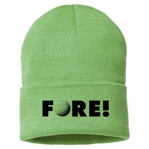 Fore Golf Ball Golf Lover Sustainable Knit Beanie