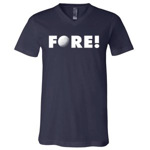 Fore Golf Ball Golf Lover V-Neck T-Shirt