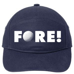 Fore Golf Ball Golf Lover 7-Panel Snapback Hat