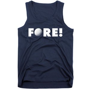 Fore Golf Ball Golf Lover Tank Top