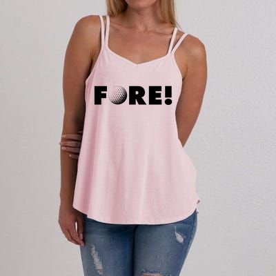 Fore Golf Ball Golf Lover Women's Strappy Tank