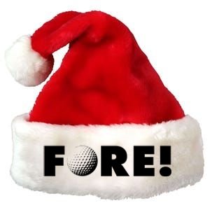 Fore Golf Ball Golf Lover Premium Christmas Santa Hat