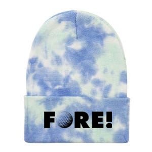 Fore Golf Ball Golf Lover Tie Dye 12in Knit Beanie