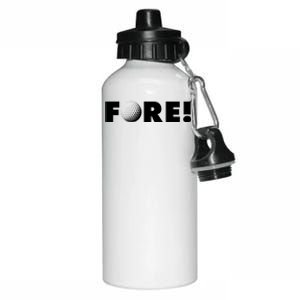 Fore Golf Ball Golf Lover Aluminum Water Bottle