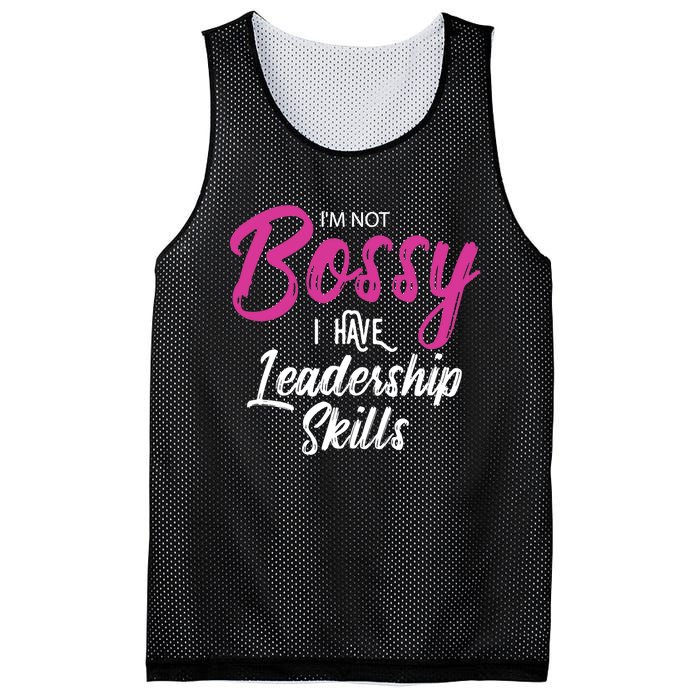 Funny Girl Boss I'm Not Bossy I Have Leadership Skills Mesh Reversible Basketball Jersey Tank