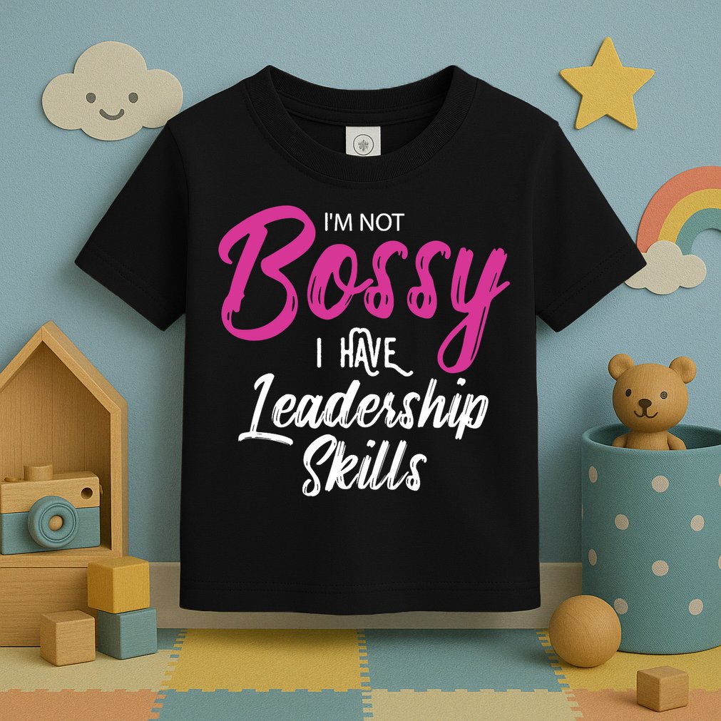 Funny Girl Boss I'm Not Bossy I Have Leadership Skills Toddler T-Shirt