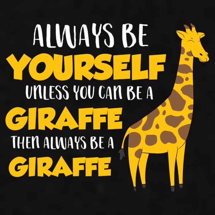 Funny Giraffe Be Yourself Unless You Can Be a Giraffe Ladies PosiCharge Tri-Blend Wicking Tank