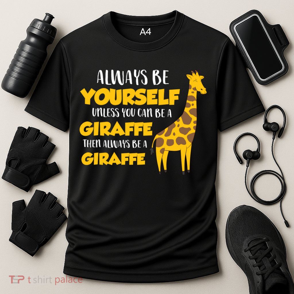 Funny Giraffe Be Yourself Unless You Can Be a Giraffe Performance Shirt