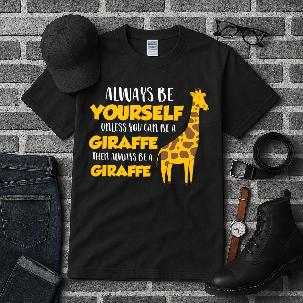 Funny Giraffe Be Yourself Unless You Can Be a Giraffe Tall T-Shirt