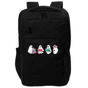 Funny Ghost Book Reading Halloween Books Lover Teacher Impact Tech Backpack