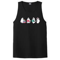 Funny Ghost Book Reading Halloween Books Lover Teacher PosiCharge Competitor Tank