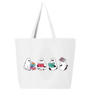 Funny Ghost Book Reading Halloween Books Lover Teacher 25L Jumbo Tote