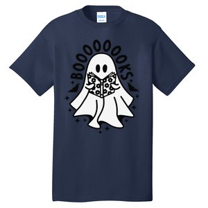 Funny Ghost Book Reading Halloween Books Lover Teacher Tall T-Shirt