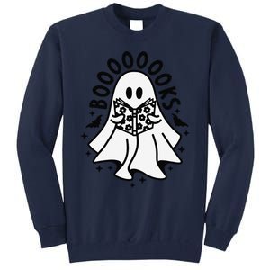 Funny Ghost Book Reading Halloween Books Lover Teacher Tall Sweatshirt