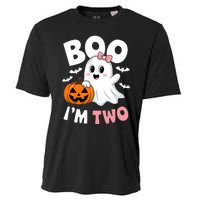 Funny Ghost Boo Im Two Years 2nd Birthday Halloween Cooling Performance Crew T-Shirt