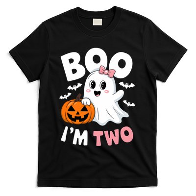 Funny Ghost Boo Im Two Years 2nd Birthday Halloween T-Shirt