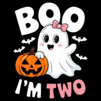 Funny Ghost Boo Im Two Years 2nd Birthday Halloween 16 in Basic Backpack