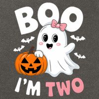 Funny Ghost Boo Im Two Years 2nd Birthday Halloween Cotton Canvas Backpack