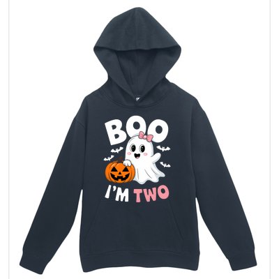 Funny Ghost Boo Im Two Years 2nd Birthday Halloween Urban Pullover Hoodie