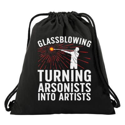 Funny Glass Blowing Art For Men Women Glassblower Tool Lover Drawstring Bag