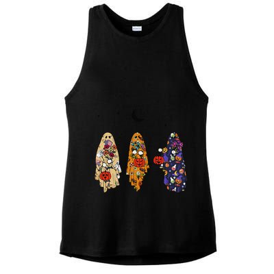 Funny Groovy Boo Ghost Halloween Autumn Fall Boo Boo Squad Ladies PosiCharge Tri-Blend Wicking Tank