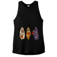 Funny Groovy Boo Ghost Halloween Autumn Fall Boo Boo Squad Ladies PosiCharge Tri-Blend Wicking Tank