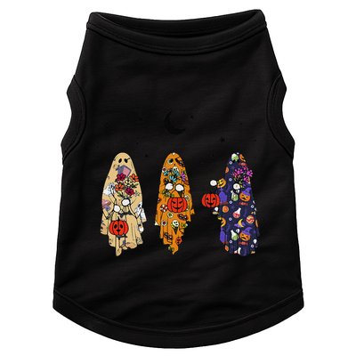 Funny Groovy Boo Ghost Halloween Autumn Fall Boo Boo Squad Doggie Tank