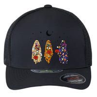 Funny Groovy Boo Ghost Halloween Autumn Fall Boo Boo Squad Flexfit Unipanel Trucker Cap
