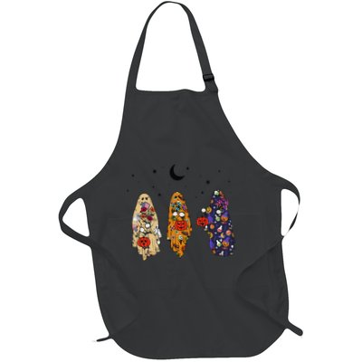 Funny Groovy Boo Ghost Halloween Autumn Fall Boo Boo Squad Apron