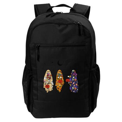 Funny Groovy Boo Ghost Halloween Autumn Fall Boo Boo Squad Backpack