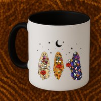 Funny Groovy Boo Ghost Halloween Autumn Fall Boo Boo Squad Mug
