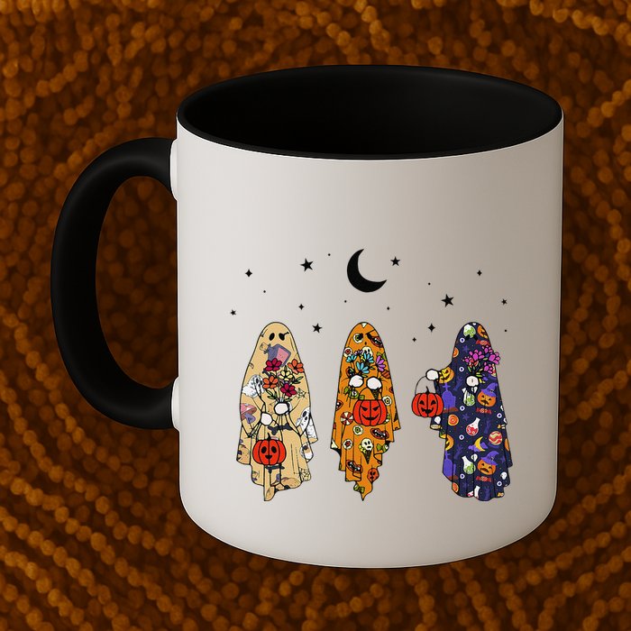 Funny Groovy Boo Ghost Halloween Autumn Fall Boo Boo Squad Mug