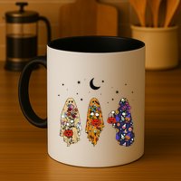 Funny Groovy Boo Ghost Halloween Autumn Fall Boo Boo Squad Mug