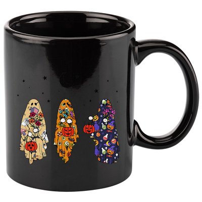 Funny Groovy Boo Ghost Halloween Autumn Fall Boo Boo Squad 11oz C Handle Ceramic Mug