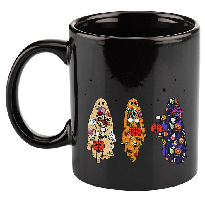 Funny Groovy Boo Ghost Halloween Autumn Fall Boo Boo Squad 11oz C Handle Ceramic Mug