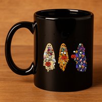 Funny Groovy Boo Ghost Halloween Autumn Fall Boo Boo Squad 11oz C Handle Ceramic Mug