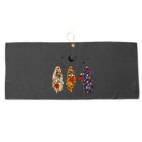 Funny Groovy Boo Ghost Halloween Autumn Fall Boo Boo Squad Large Microfiber Waffle Golf Towel